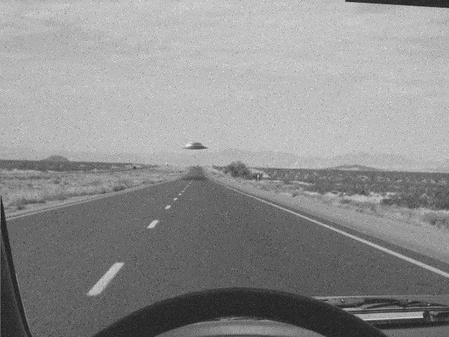 НЛО на шоссе в Нью-Мексико